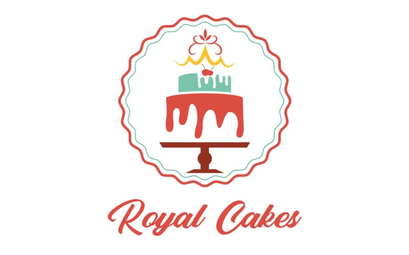 Шаблон логотипа Royal Cakes