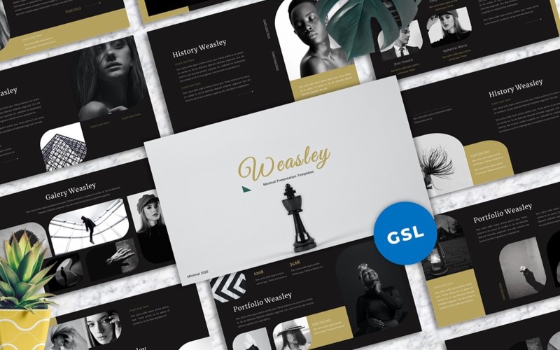 Weasley – Minimalny slajd Google