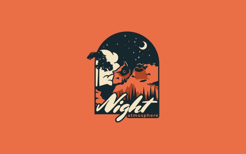 Простий логотип нічної атмосфери
