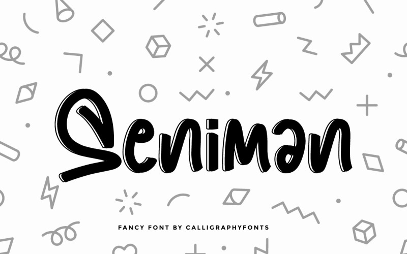 Seniman egyedi kézírás betűtípus