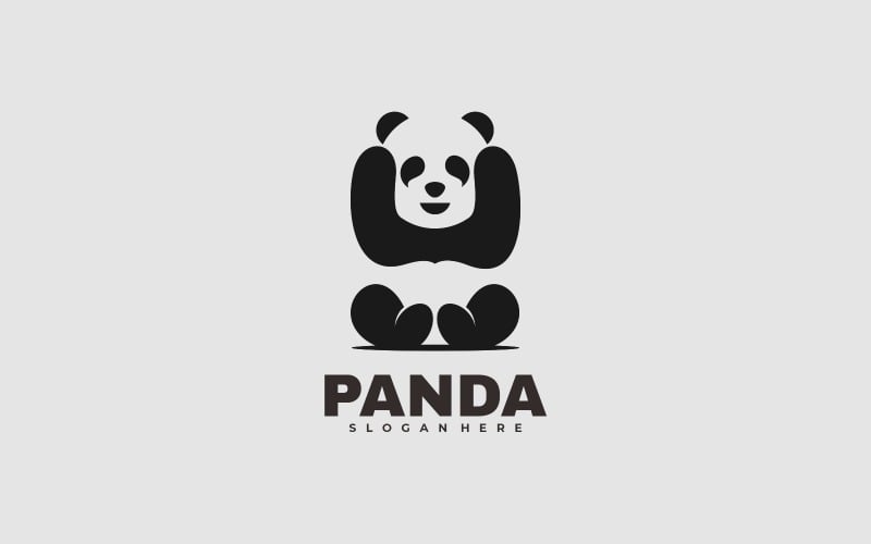 Стиль логотипу силует панда