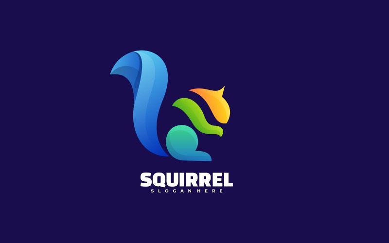 Styl kolorowe logo wiewiórki