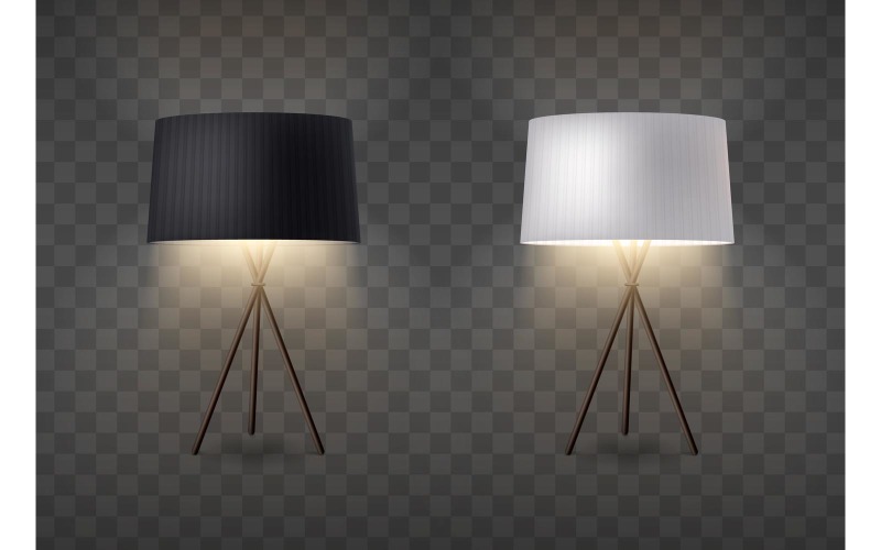 Concepto de ilustración vectorial realista de lámpara