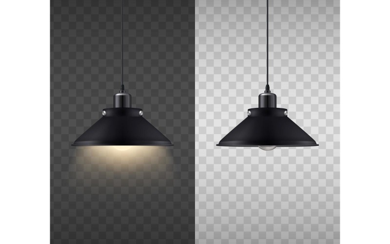 Lamp Realistic 4 Vector Illustration Concept