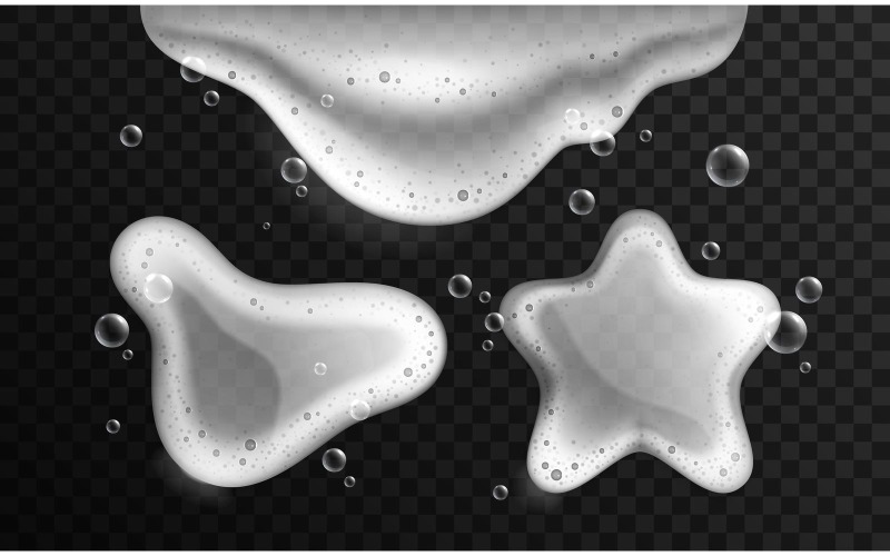 Soap Blots Realistic Set Vector Illustration Concept