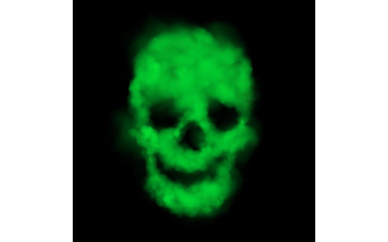 Realistic Toxic Smoke Skull Vector Illustration Concept
