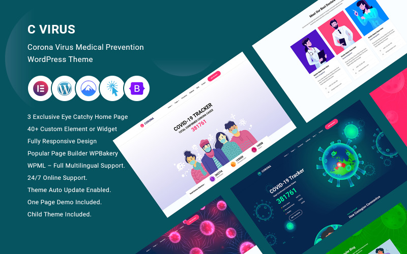 Cvirus - Tema WordPress de Prevenção Médica Corona virus
