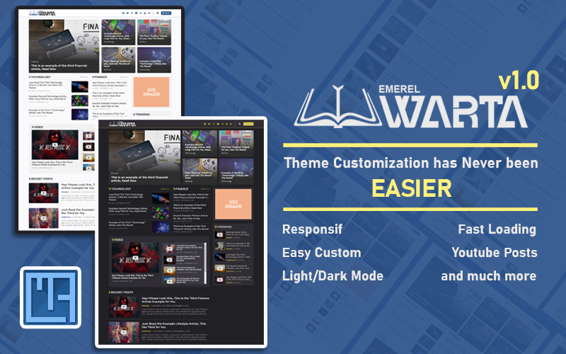 Emerel Warta - Responsive Blog / Magazyn / Aktualności Wordpress Theme