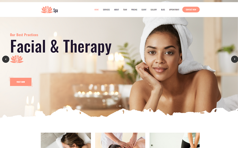 Lotus Spa Plantilla HTML5 creativa de belleza