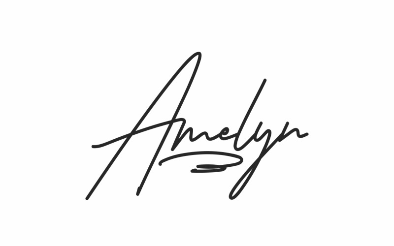 Police de signature d'écriture manuscrite Amelyn