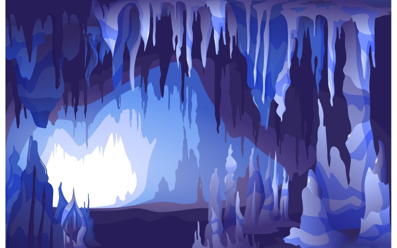 stalaktyty stalagmity jaskini wektor ilustracja koncepcja