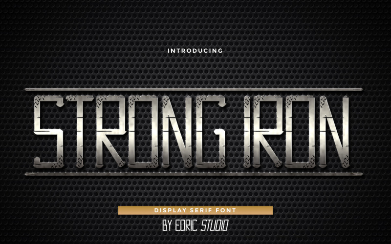 Sterk ijzer speciaal display-lettertype