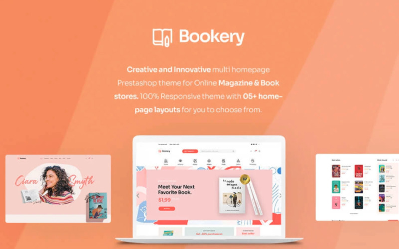 TM Bookery - Tema Prestashop para tienda de libros en línea
