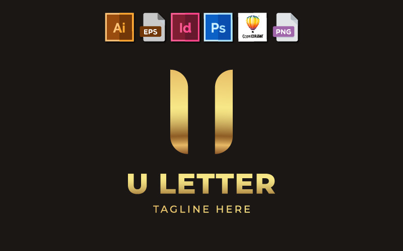 U brev logotyp mall | Bokstaven U