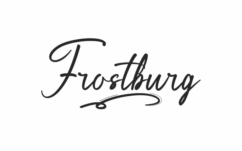 Frostburg Calligraphy Signature Schriftart
