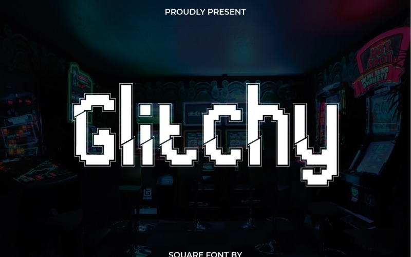 Fuente Glitchy Modern Display