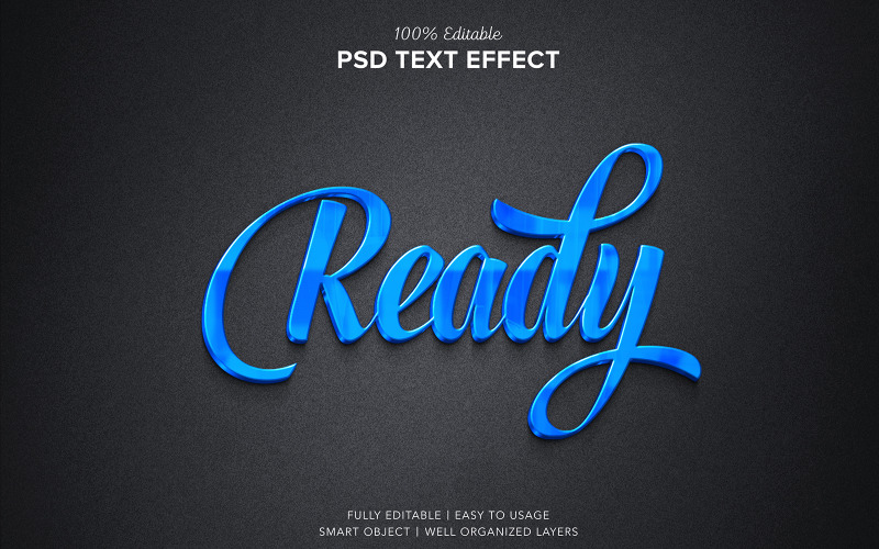 Maquette modifiable de style d'effet de texte 3D prête