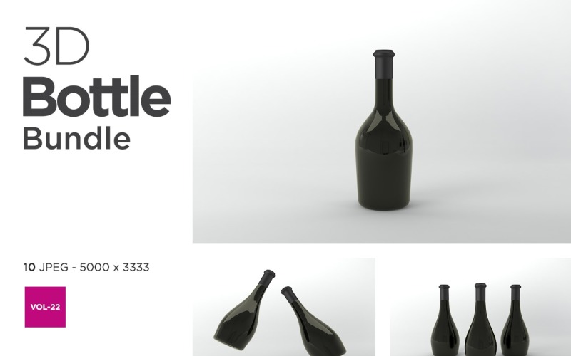 Paquete de maquetas de botellas 3D Vol-22