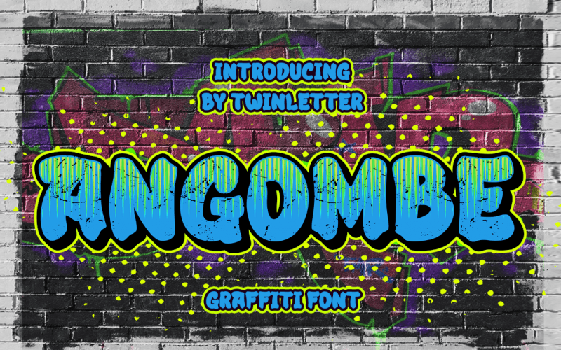 Angombe är ett graffiti -teckensnitt