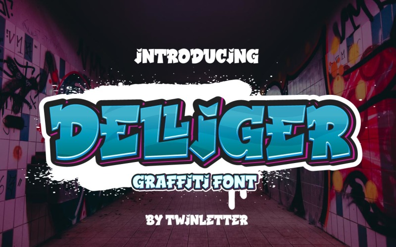 Delliger verbluffend, energiek display-lettertype