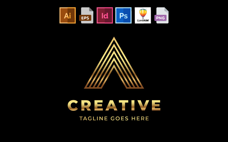 Eine Brief-Logo-Vorlage | Perfekt für viele Arten von kreativen Unternehmen und den persönlichen Gebrauch
