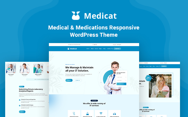 Medicat - Medicinsk och medicinsk responsiv WordPress -tema