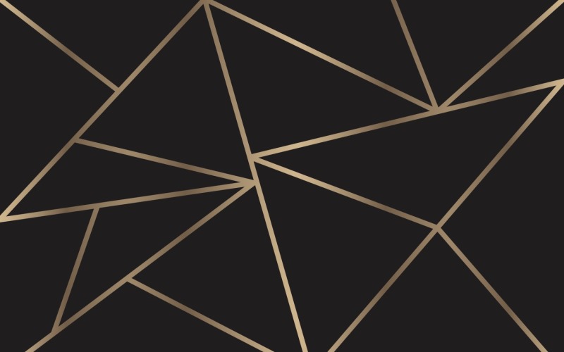 Modelo de fundo de papel de parede dourado e preto em mosaico