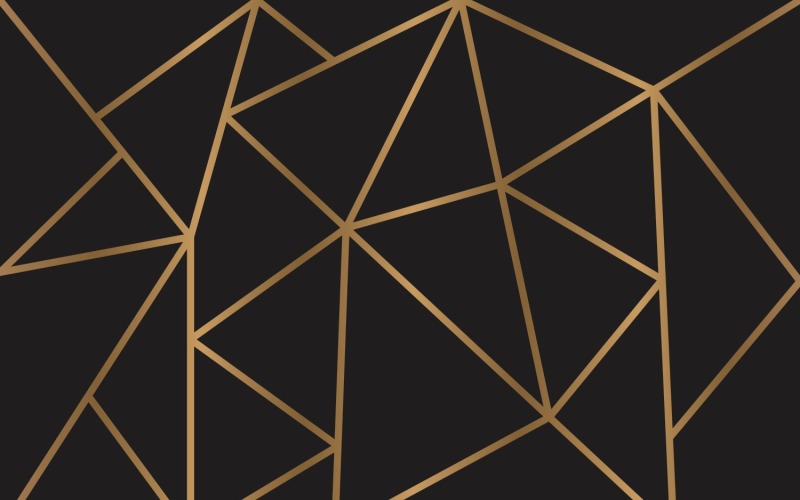 Moderne Mosaiktapete in Gold & Schwarz