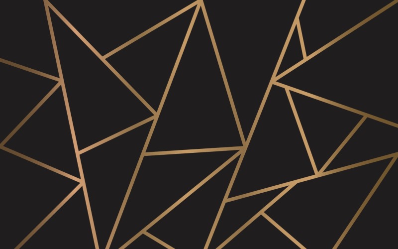 Moderne Mosaiktapete in Schwarz und Gold