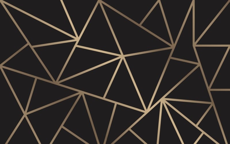 Mosaico de luxo dourado e papel de parede preto