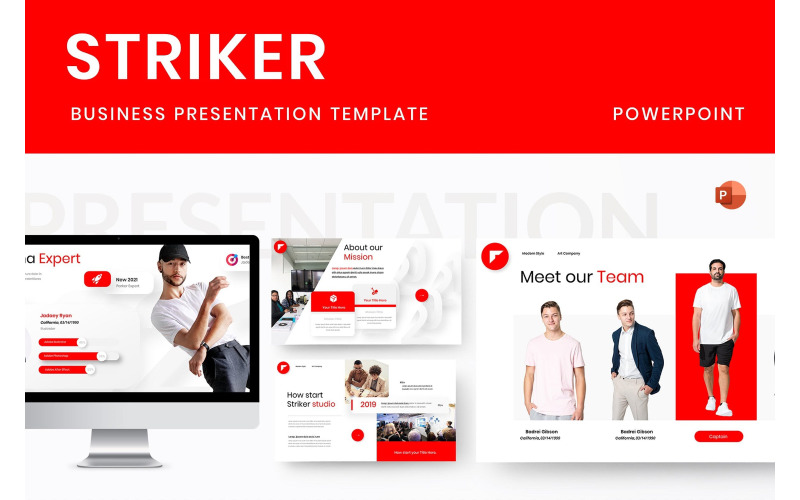 Striker – Business PowerPoint Template