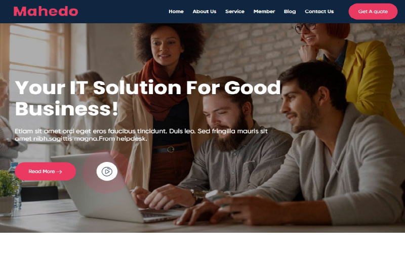 Tema WordPress da Maheda Creative Agency