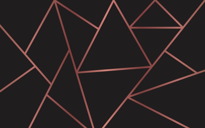 Triángulo patrón geométrico fondo de mosaico de oro negro