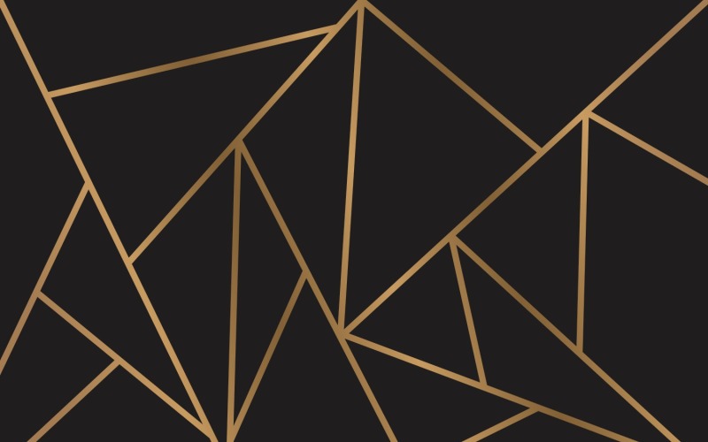 Abstraktní geometrické tmavé pozadí se zlatým vzorem na pozadí