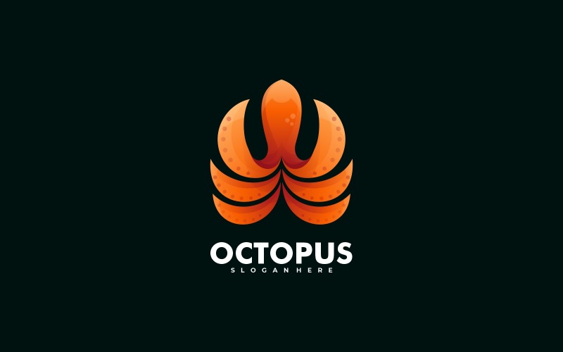 Estilo do logotipo Octopus Gradient
