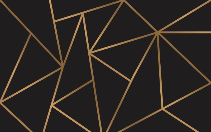 Fundo de mosaico triangular preto e dourado