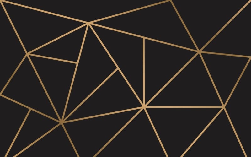Fundo geométrico preto e dourado moderno
