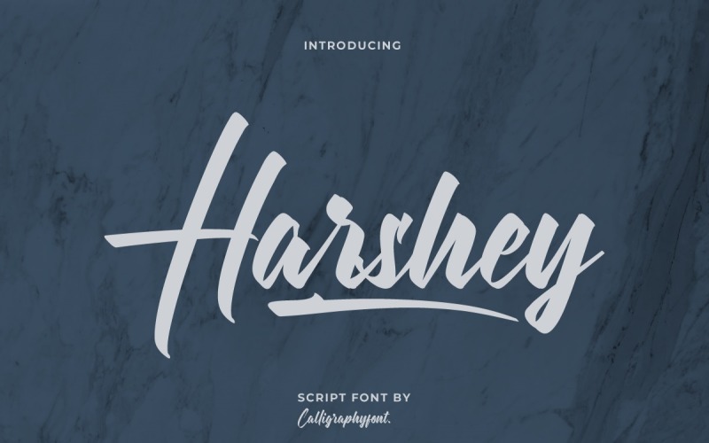 Harshey 手写书法字体