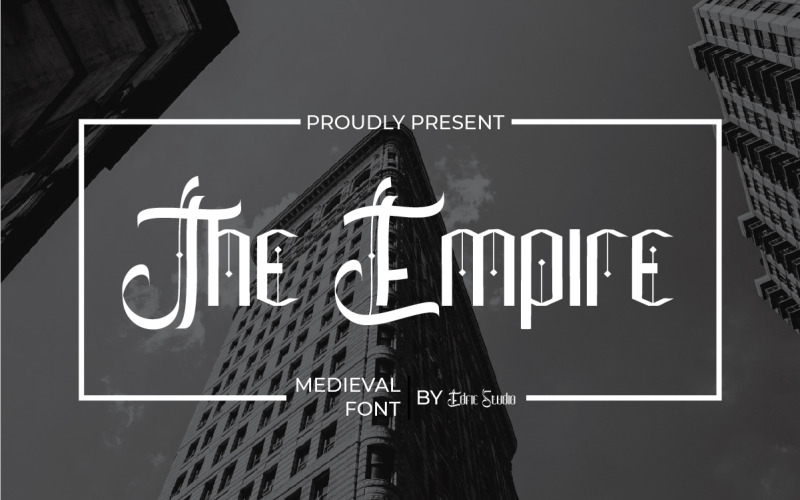 Het Empire middeleeuwse weergavelettertype