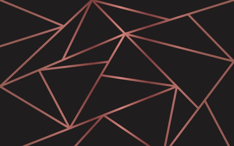 Modern geometrisch behang zwart en goud achtergrond