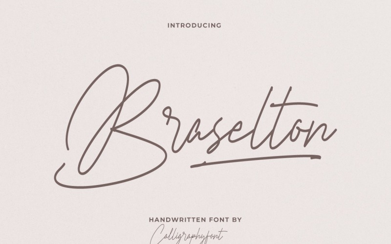 Braselton Monoline handskriftsteckensnitt