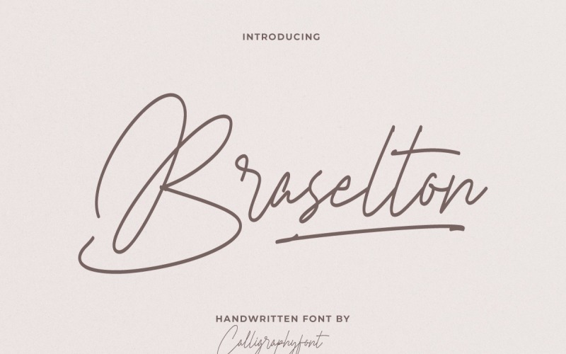Braselton Monoline Handwriting Font