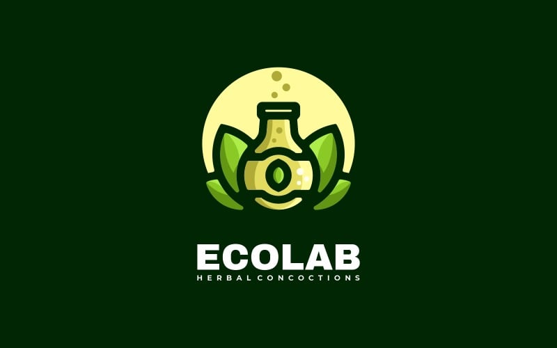 Eco Lab Simple Mascot Logo