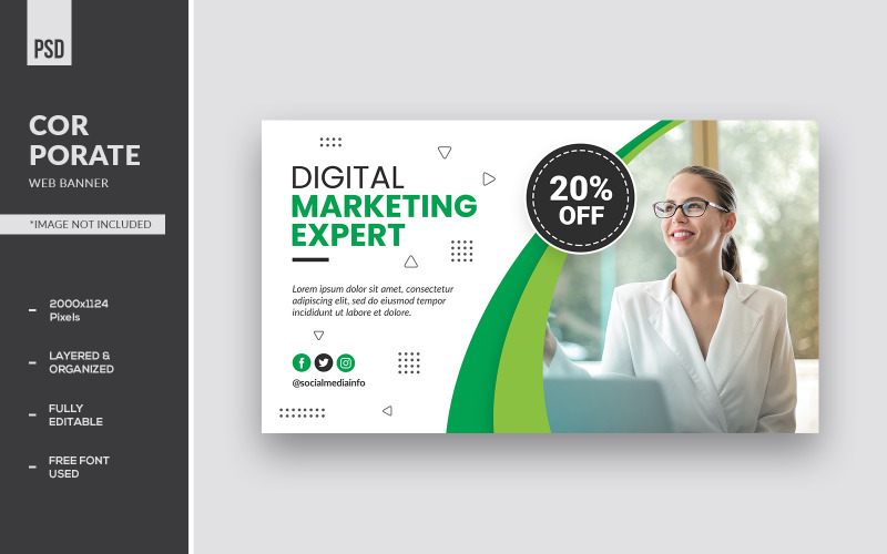 Plantillas de banners web corporativos minimalistas