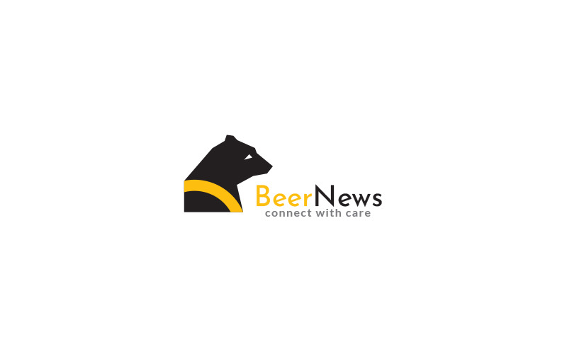 Bear News Logo Design Template