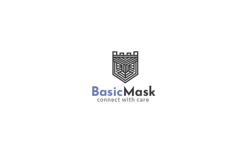 Modelo básico de design de logotipo de máscara