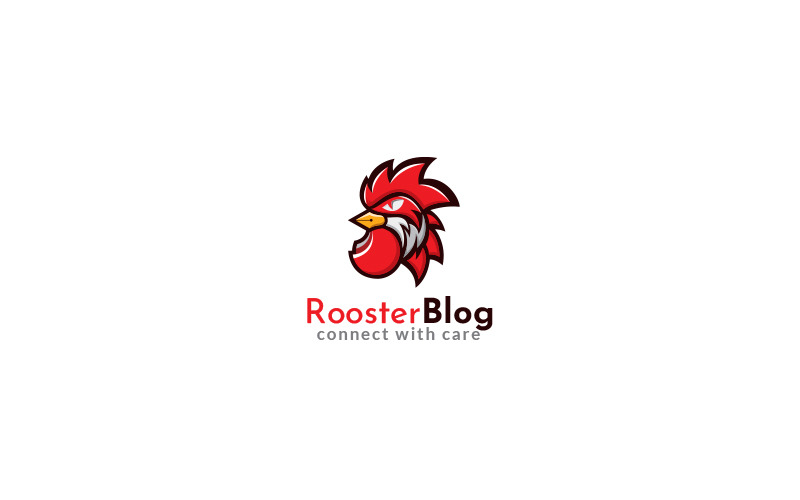 Modelo de design de logotipo do blog Galo
