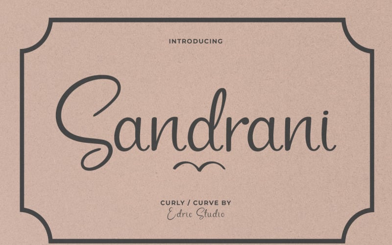 Sandrani Curly Handschrift Schriftart