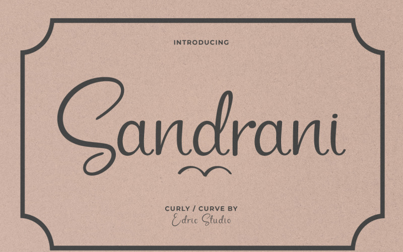 Sandrani Curly 手写字体
