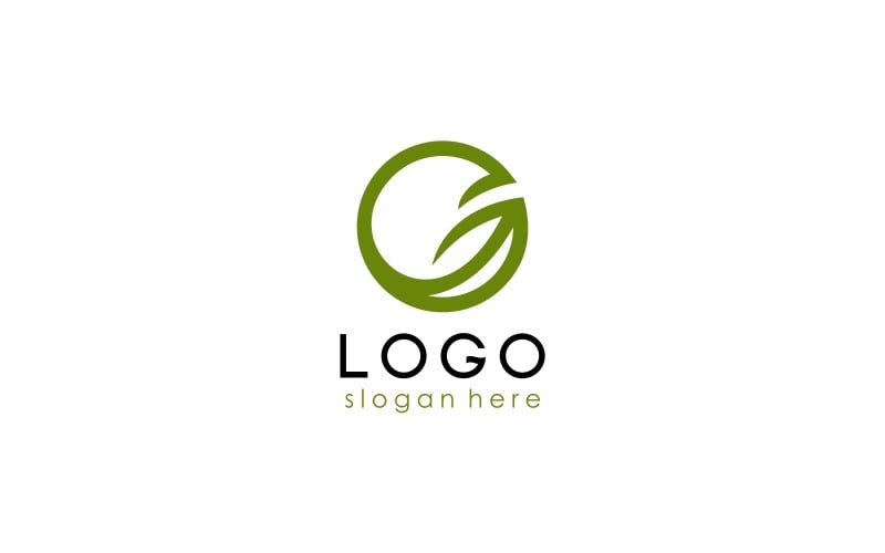 Iconic Leaf G Logo Template #205640 - TemplateMonster